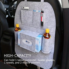 Felt Car Storage Bag - Rear Seat Organizer (1pc)